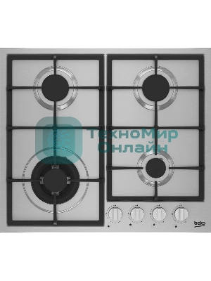 Встраиваемая газовая варочная поверхность Beko HIYG 64225 SXO нержавеющая сталь