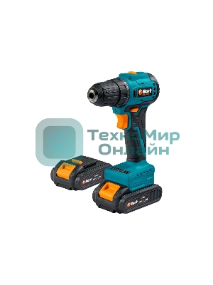 Дрель-шуруповерт Bort BAB-21-BLK, 18 В, 1,5 Ач, 50 Нм, бесщеточный