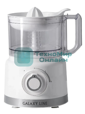 Кухонный комбайн Galaxy Line GL 2309, белый, пластик. чаша 1,5 л, 1000 Вт, 2 скорости и импульс. режим