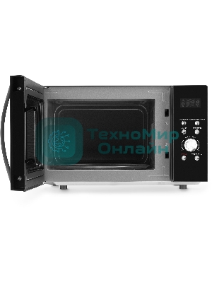 Микроволновая печь Hyundai HYM-D2078 черный/серебристый, 23 л, 800 Вт, переключатели - кнопки, поворотный механизм