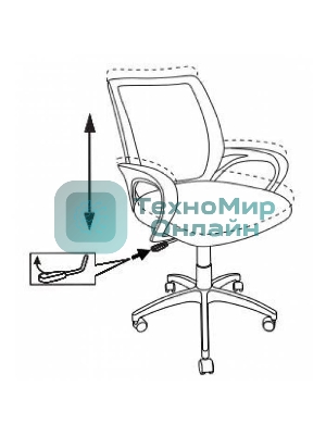 Кресло Бюрократ CH-W695NLT TW-03A TW-18 салатовый, сетка/ткань, 120 кг, механизм качания