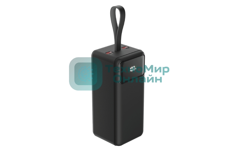 Портативный аккумулятор OLMIO M-50, 50000mAh, 22.5W, QuickCharge3.0/PowerDelivery, LCD, фонарик, черный