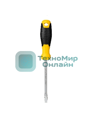 Отвертка шлицевая Deli DL6361251 6х125мм CR-V, Двухкомпонентная ручка. Хромированная