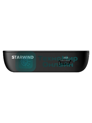 Приставка для цифрового ТВ Starwind CT-160 черный, DVB-T2, DVB-T, DVB-C, HDMI, USB 2.0 х2