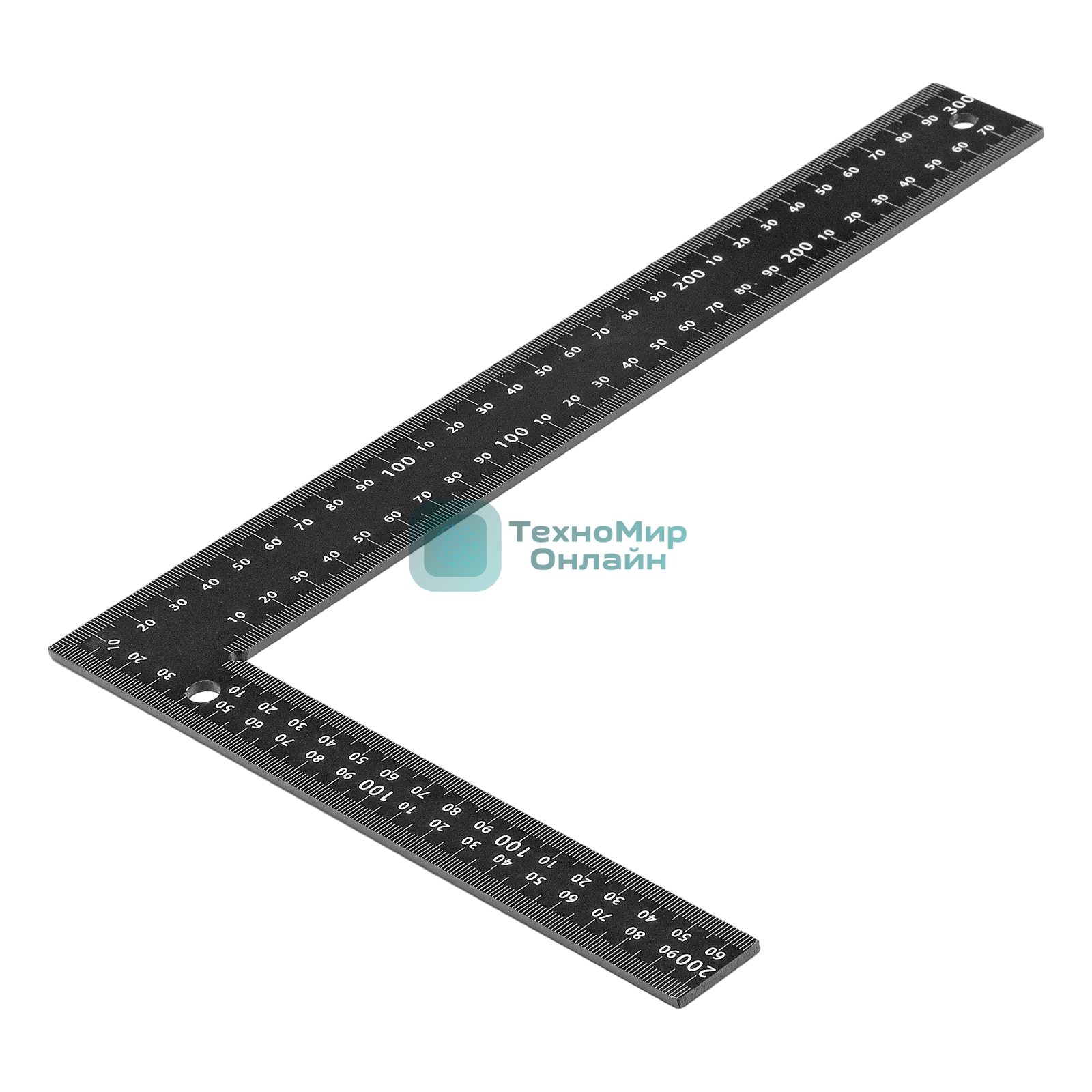 Угольник Denzel 200 х 300 мм, алюминиевый, лазерная гравировка