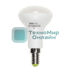 Лампа светодиодная JazzWay PLED-ECO-R50 5Вт 3000К теплый белый E14 400лм 220-240В
