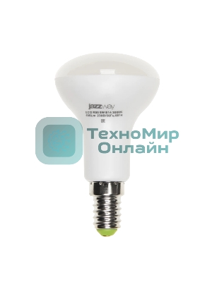 Лампа светодиодная JazzWay PLED-ECO-R50 5Вт 3000К теплый белый E14 400лм 220-240В