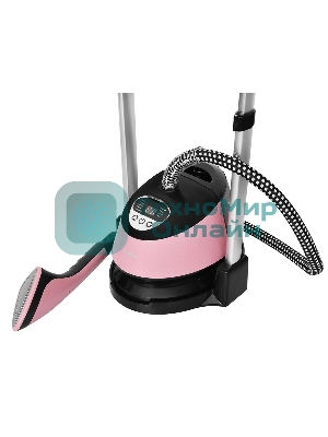 Отпариватель Hyundai H-US02543 розовый/черный, 1800 Вт, 40 г/мин, 1350 мл