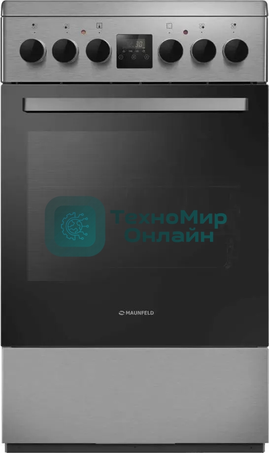 Плита электрическая Maunfeld MEC55CS08D серебристый, конфорок 4 шт, духовка 60 л, 50 см x 85 см x 60 см