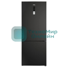 Холодильник Korting KNFC 72337 XN черный двухкамерный 324/108л морозилка снизу, No Frost