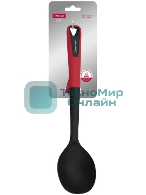 Ложка для первых/вторых блюд Rondell Craft RD-1870 черный/красный упак.: картонная подложка