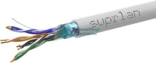 Кабель информационный Suprlan Median 01-1033-1, cat.5e FTP 4X2X24AWG PVC внутренний 305м, серый
