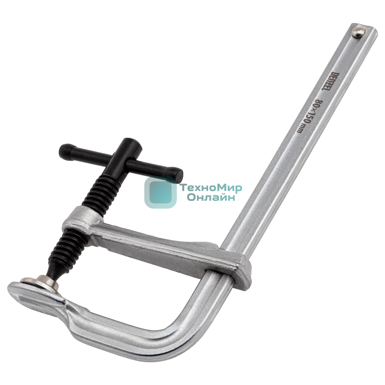 Струбцина Denzel F-образная, 80x150 мм, кованая