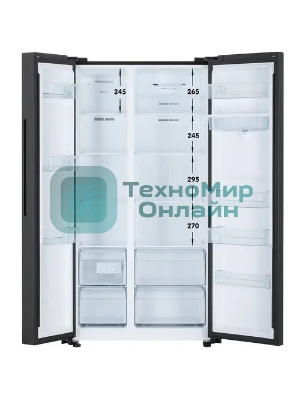 Холодильник Gorenje NRR9185EABXLWD черный матовый двухкамерный 353/191л морозилка снизу, No Frost, Side by Side