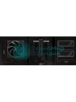 Устройство охлаждения(кулер) ID-Cooling Frozn A620 ARGb черный 120мм алюминий+медь 2000rpm 30db 4-pin 270W 154мм