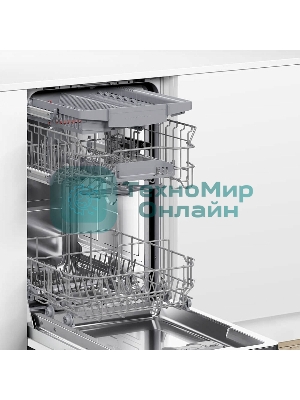 Встраиваемая посудомоечная машина Bosch SPV4EMX10E, серебристый, 44.8 см, 10 компл., 44 дБ, класс C