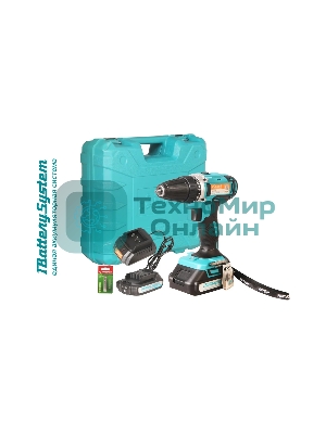 Дрель-шуруповерт аккумуляторная Sturm CD3620, Аккумуляторная, 20В, 2 АКБ, Кейс