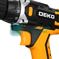 Дрель-шуруповерт Deko Banger 20V ONE+, 20 В, 1,5 Ач, 42 Нм, щеточный