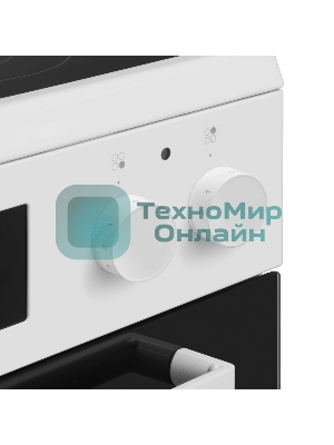Плита электрическая Maunfeld MEC611CW09TD белый, конфорок 4 шт, духовка 59 л, 60 см x 85 см x 63 см