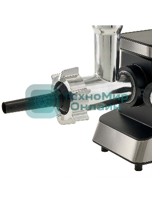 Мясорубка электрическая DELTA LUX DE-605M черный, 4500 Вт, 2.8 кг/мин, реверс, защита от перегрузки, насадки - 5