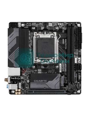 Материнская плата GIGABYTE B650I AX, AM5, AMD B650, 2xDDR5, 2xSATA, 1xM.2, 1xPCIe 4.0 x16, 1xHDMI, 1xDP, 1x2.5Gb LAN, Wi-Fi 6E, Bluetooth 5.3, 1xUSB-C 5Gbps, 1xUSB-A 5Gbps, 3xUSB-A 2.0, 3x3.5 мм, 7.1, ITX
