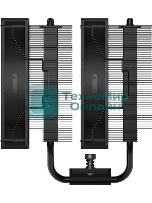 Кулер для процессора PCCooler RT620 BK (250W, 4-pin PWM, 157mm, Al/Cu, 6x6mm, 2x120mm, 73.32CFM, 34.9dBA, 2200RPM, S: 1851/1700/1200/115X, AM5/AM4, black)