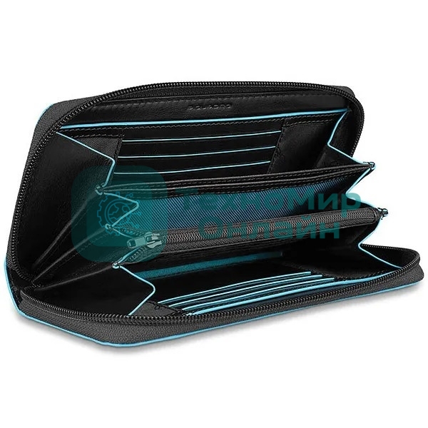 Кошелек женский Piquadro Blue Square PD3229B2/N черный натур.кожа