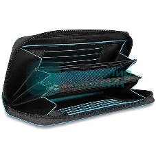Кошелек женский Piquadro Blue Square PD3229B2/N черный натур.кожа