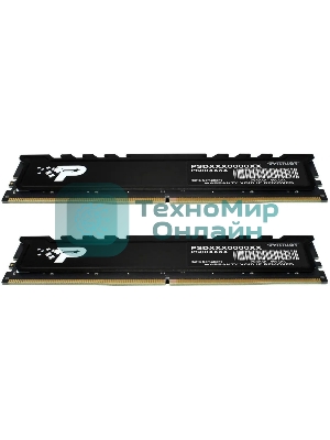 Оперативная память Patriot Signature Premium, DDR5, 16GB (2x8 GB), 4800 MHz, CL40, DIMM, радиатор, черный