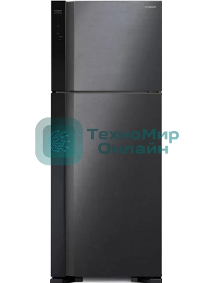 Холодильник Hitachi HRTN7489DFBBKCS черный инвертер двухкамерный инвертер 345/105л морозилка сверху, No Frost