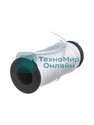 Шнур крученый полипропиленовый Сибртех 2 мм, L 50 м, 38 кгс, на катушке, белый