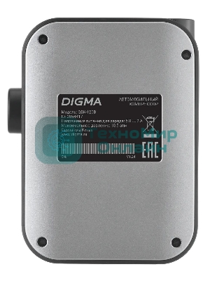 Автомобильный компрессор Digma QBK-120G серый, шланг 0.2м