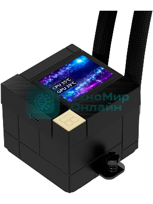 Система жидкостного охлаждения Thermalright Core Matrix 240 Vision (240мм, LED, Black, ARGB/Fans: 2x120мм, 68.9CFM, 28.2dBA, 2000RPM/Pump height 64.4мм, Rad thickness 27мм/S: 1700, 1200, 1851, 115X, AM5, AM4)