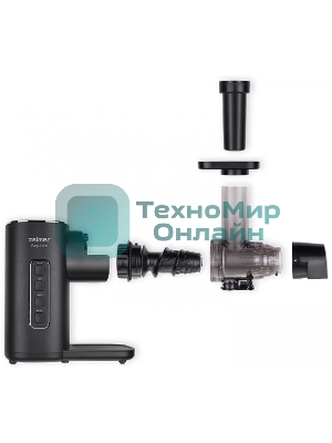 Соковыжималка Zelmer ZJP3900 чёрный/серебристый, шнековая горизонтальная, 150 Вт, 500 мл, электронное, реверс