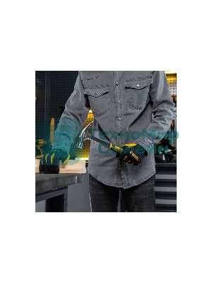 Молоток-гвоздодер Denzel 450 г, цельнометаллический, двухкомпонентная рукоятка