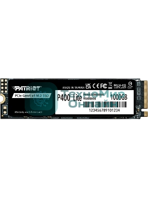 Накопитель SSD Patriot P400 Lite 1Tb M.2 2280 NVMe PCle 4.0 x4 R3500/W2700 TbW 560Tb 3D NAND with HS
