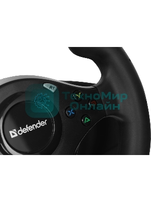 Игровой руль DEFENDER (64067) Rager черн,PC/PS/Xbox/Switch,педали