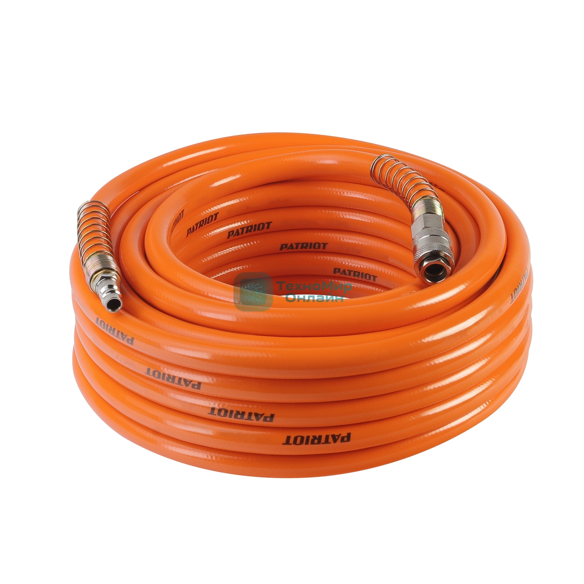Шланг Patriot пневматический армированный RPH 20 (длина 20 м, диаметр 10х16, раб/макс давление 20/60 бар, мин/макс температура -35/70С, быстросъем рапид)