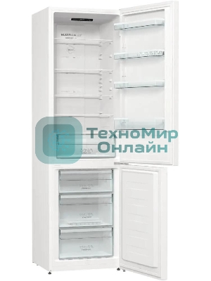 Холодильник Gorenje NRK6201EW4 белый двухкамерный 235/96 л морозилка снизу, No Frost