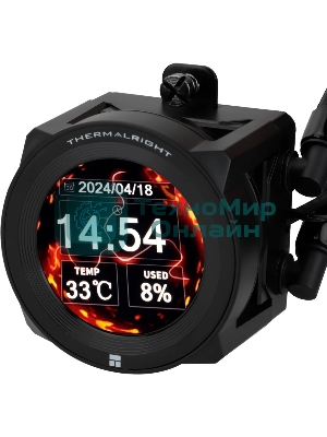 Система жидкостного охлаждения Thermalright Core Vision 360 (360mm, LED, Black, ARGB/Fans: 3x120mm, 72.37CFM, 27.7dBA, 2000RPM/Pump height 66mm, Rad thickness 27mm/S: 1700, 1200, 1851, 115X, 2011, 2066, AM5, AM4)