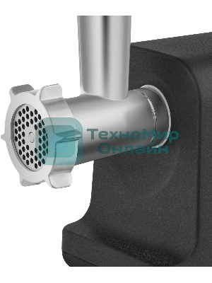 Мясорубка электрическая Rondell RDE-1456 черный, 3000 Вт, 2.5 кг/мин, реверс, защита от перегрузки, металлический лоток, насадки - 5