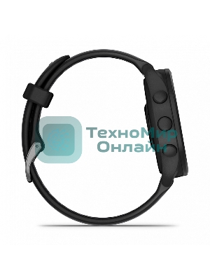 Смарт-часы Garmin Forerunner 165 черный, серый ремешок 43мм