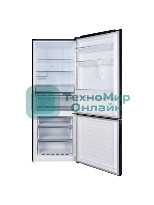 Холодильник Korting KNFC 72337 XN черный двухкамерный 324/108л морозилка снизу, No Frost