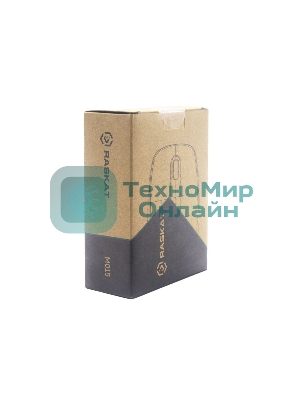 Мышь проводная Raskat M015 черный, 1000 dpi, USB, кнопки - 3