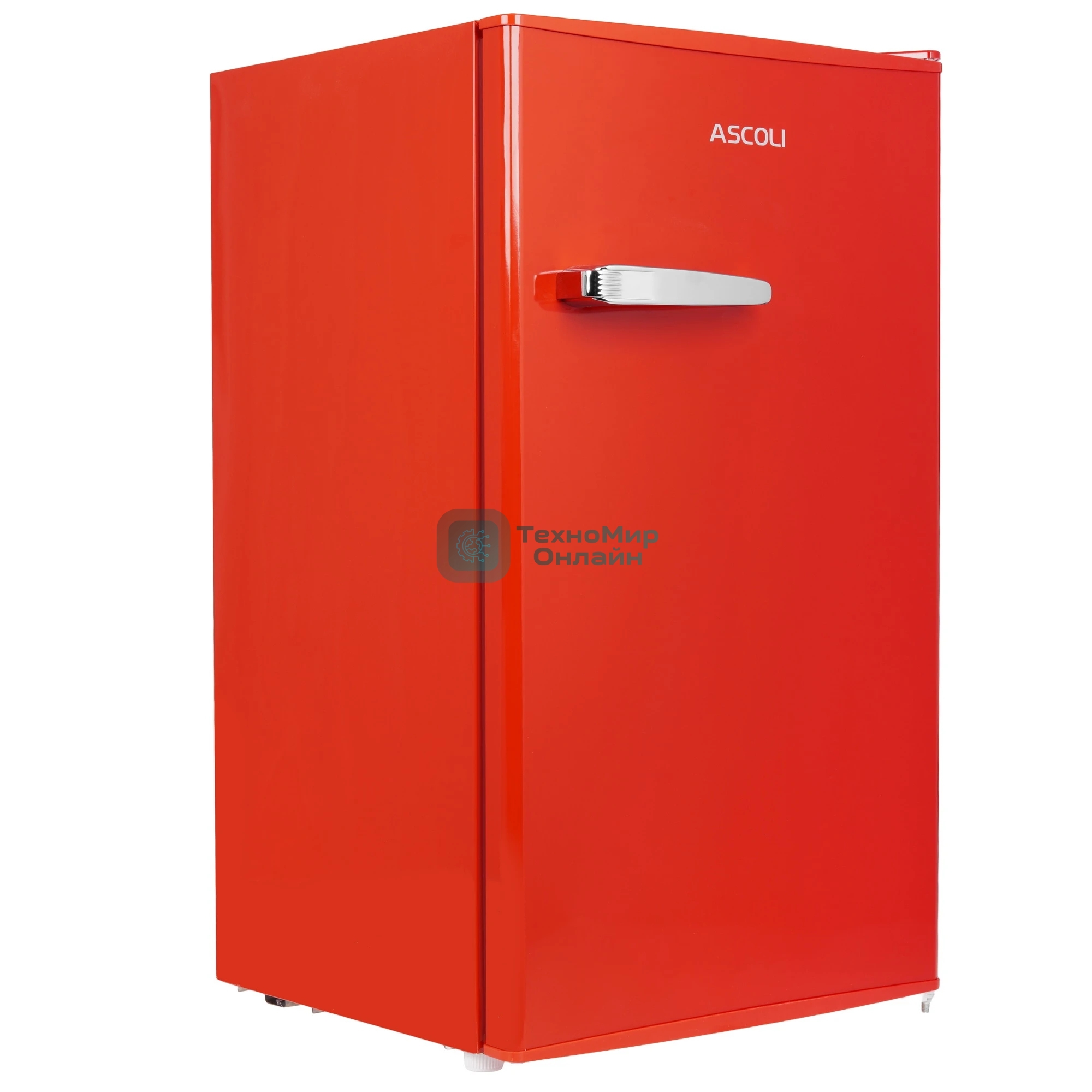 Холодильник Ascoli ADFRR90 красный однокамерный 85/15л морозилка сверху