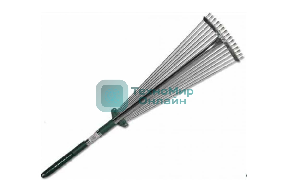 Грабли веерные RACO регулир. с ручк. 0,79-1,24 м, 15 кругл. зубц., гальв. покр., 175-550мм 4231-53/744