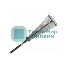 Грабли веерные RACO регулир. с ручк. 0,79-1,24 м, 15 кругл. зубц., гальв. покр., 175-550мм 4231-53/744