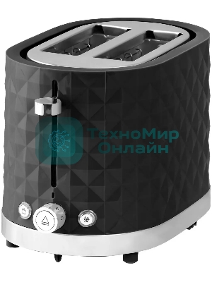 Тостер Galaxy Line GL 2912, черный, пластик, 1200 Вт