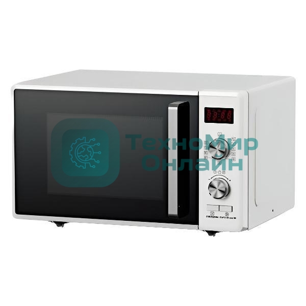 Микроволновая печь General Electronics GE-DG323W белый, 23 л, 800 Вт, переключатели - кнопки