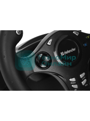 Игровой руль DEFENDER (64067) Rager черн,PC/PS/Xbox/Switch,педали